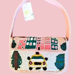 New York Dreams Taxi Beaded Shoulder Bag from America & Beyond NWT